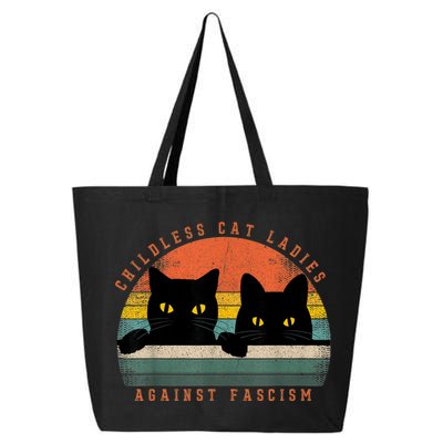 Childless Cat Ladies Feminist Childless Cat Ladies Against Fascism 25L Jumbo Tote