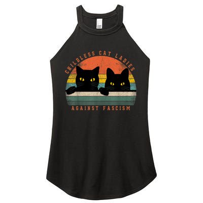 Childless Cat Ladies Feminist Childless Cat Ladies Against Fascism Women's Perfect Tri Rocker Tank
