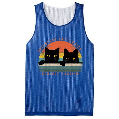 Childless Cat Ladies Feminist Childless Cat Ladies Against Fascism Mesh Reversible Basketball Jersey Tank
