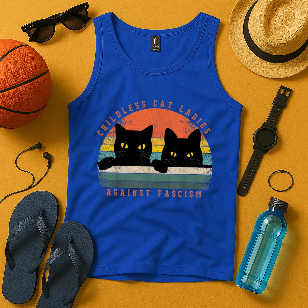 Childless Cat Ladies Feminist Childless Cat Ladies Against Fascism Tank Top