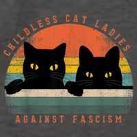 Childless Cat Ladies Feminist Childless Cat Ladies Against Fascism Vector Backpack