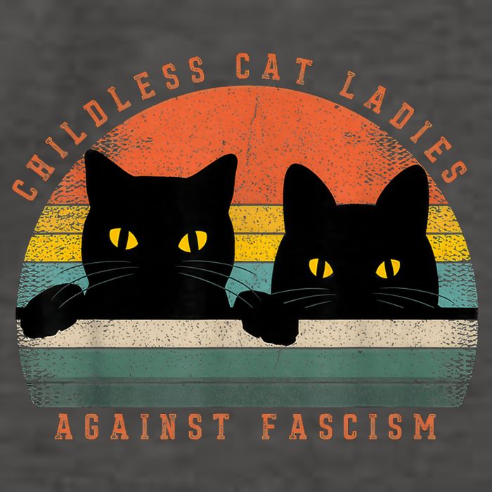 Childless Cat Ladies Feminist Childless Cat Ladies Against Fascism Vector Backpack