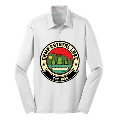 Camp Crystal Lake Silk Touch Performance Long Sleeve Polo