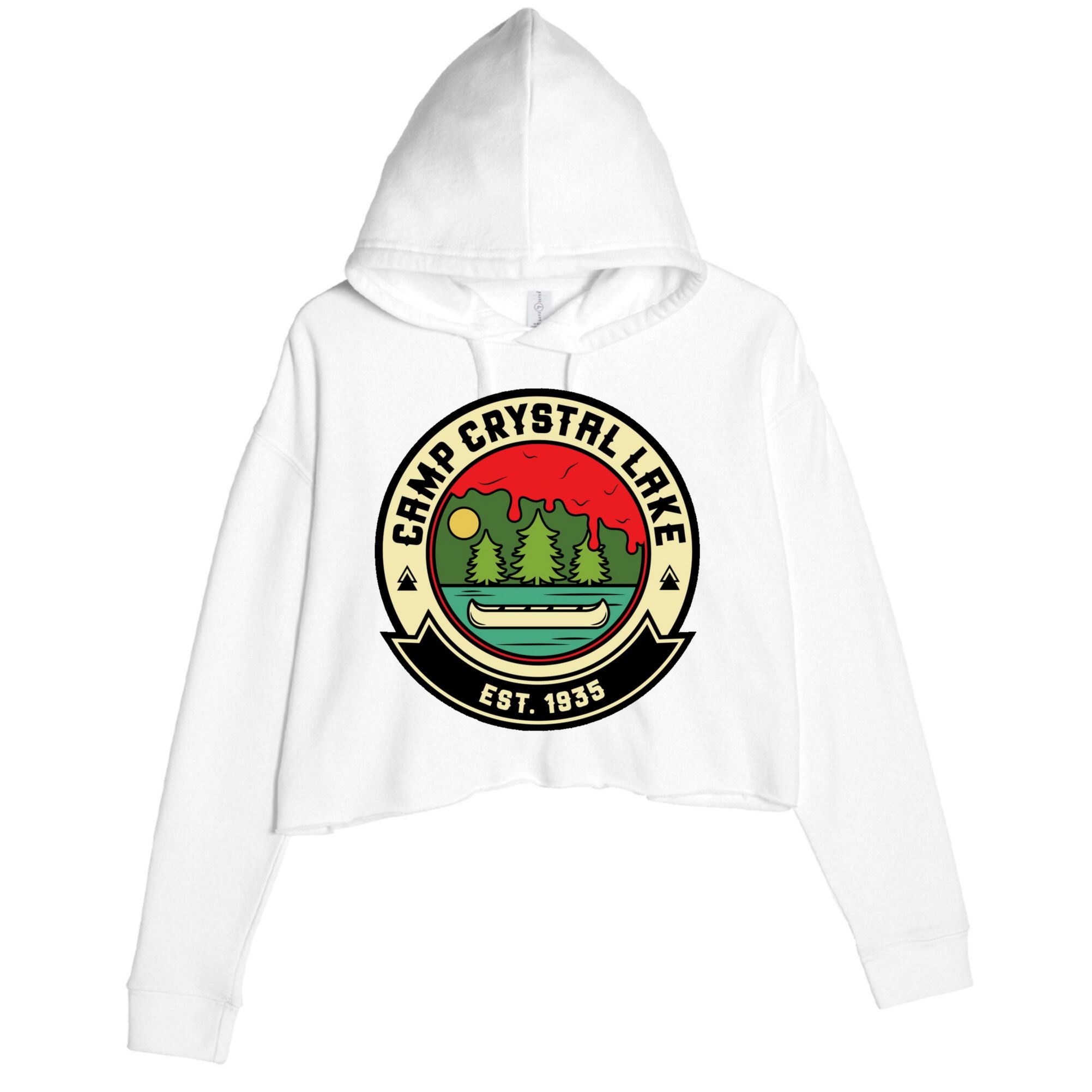Camp Crystal Lake Crop Fleece Hoodie