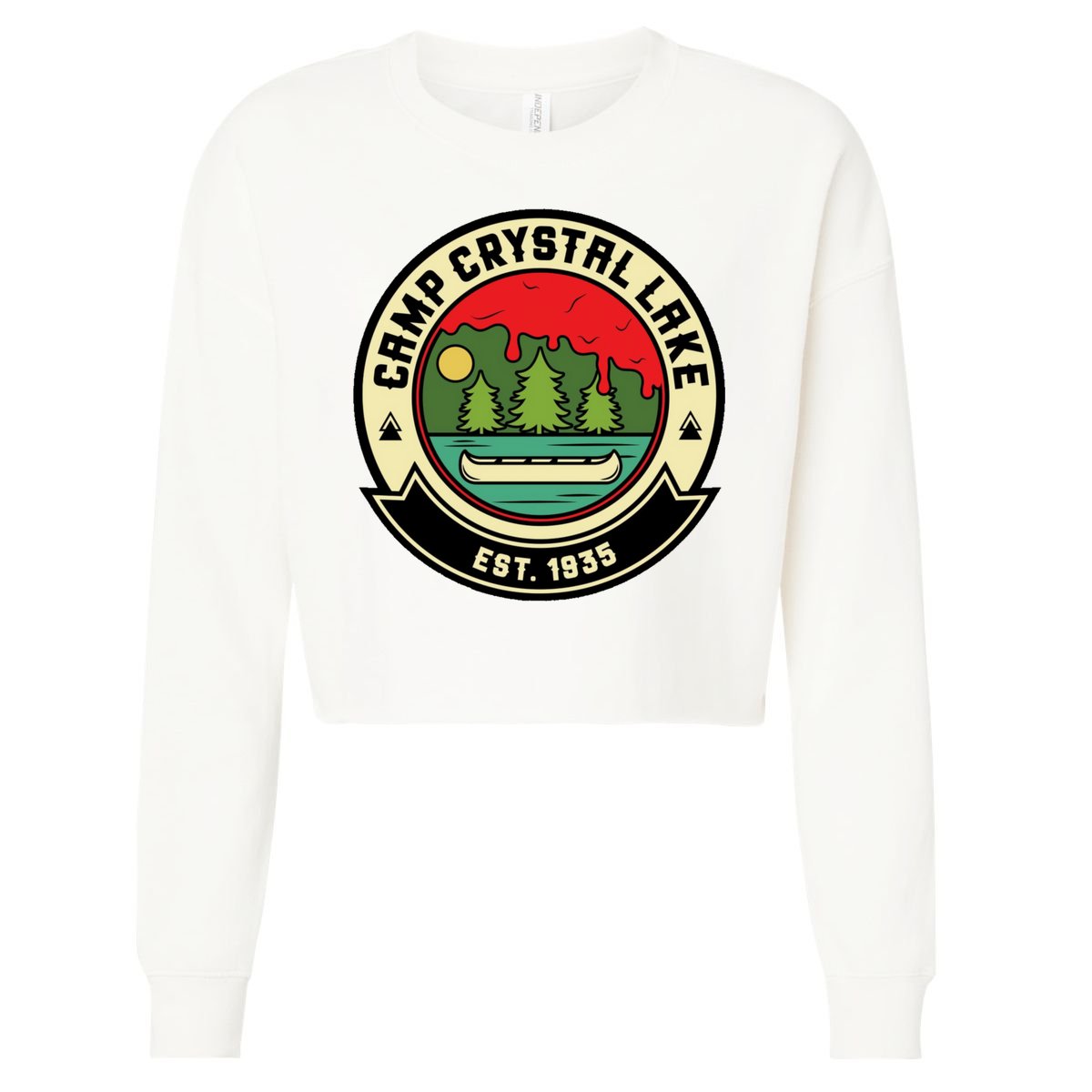 Camp Crystal Lake Cropped Pullover Crew