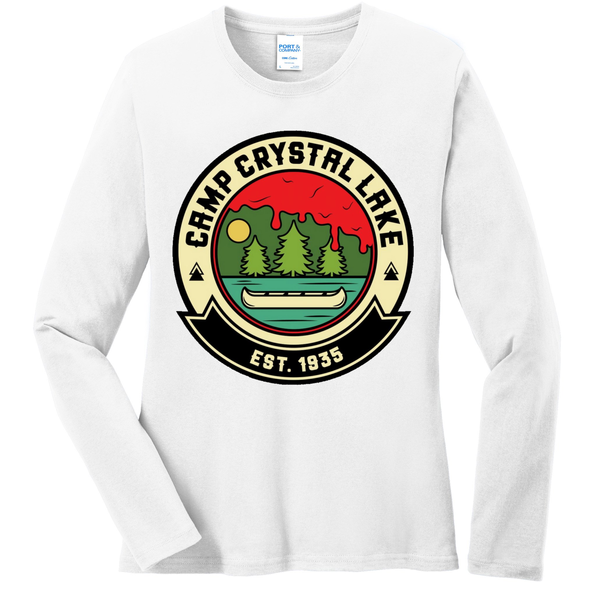 Camp Crystal Lake Ladies Long Sleeve Shirt