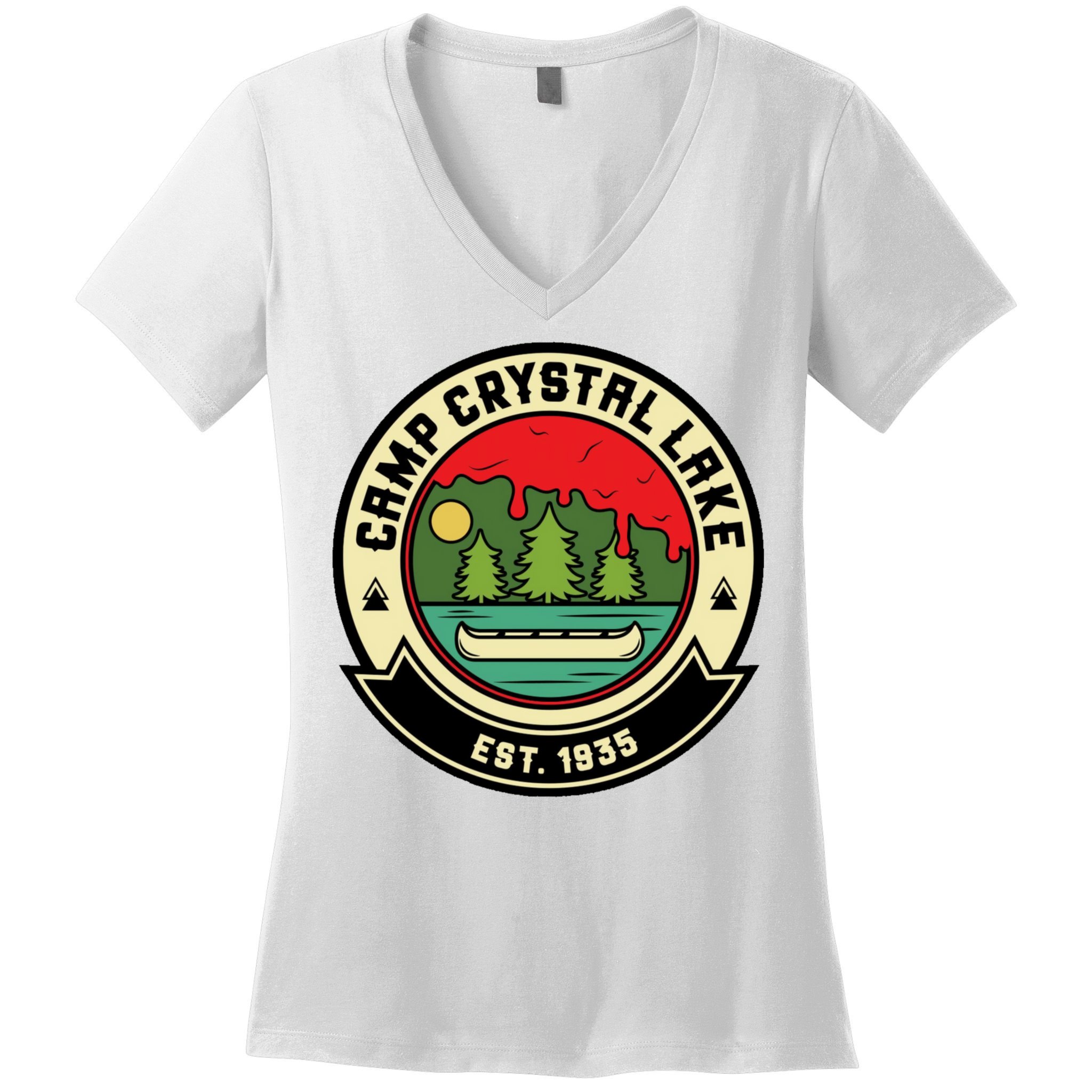 Camp Crystal Lake Women's V-Neck T-Shirt