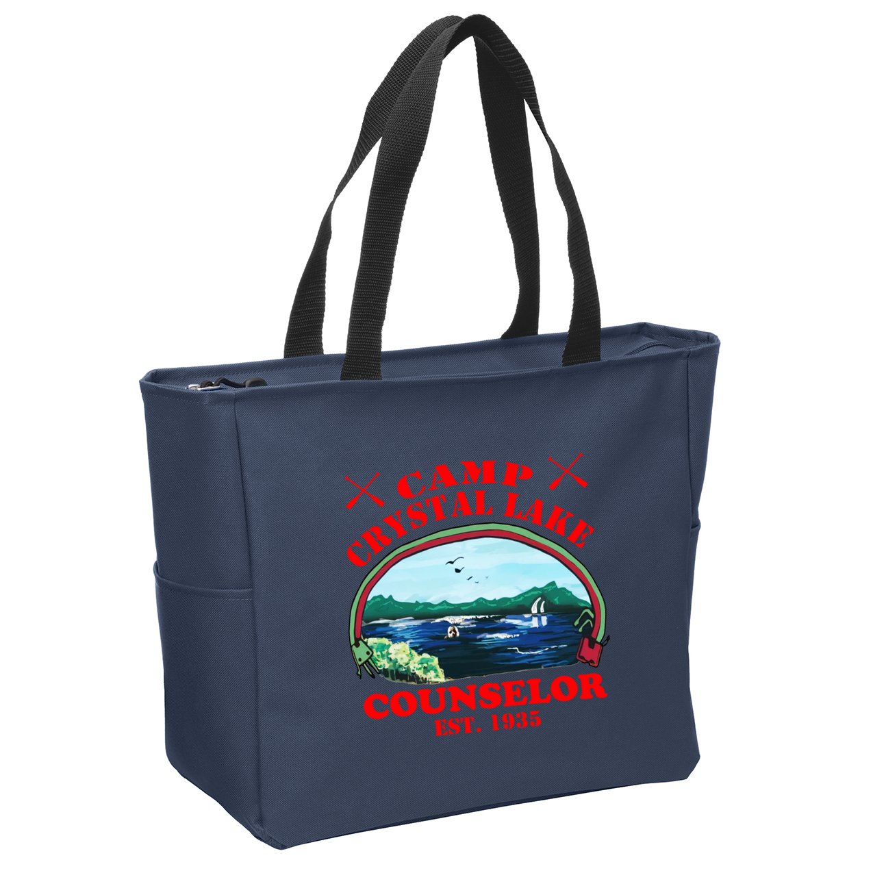 Camp Crystal Lake Zip Tote Bag