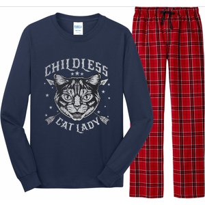 Childless Cat Lady Cat Ladies For Kamala Harris 2024 Long Sleeve Pajama Set