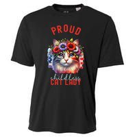 Childless Cat Ladies Election Day American Flag Cat Ladies Cooling Performance Crew T-Shirt