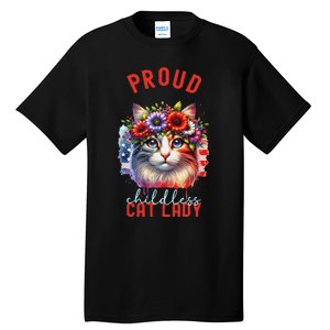 Childless Cat Ladies Election Day American Flag Cat Ladies Tall T-Shirt