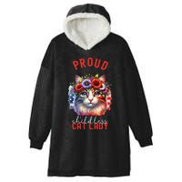 Childless Cat Ladies Election Day American Flag Cat Ladies Hooded Wearable Blanket