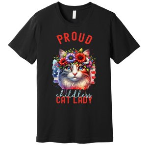 Childless Cat Ladies Election Day American Flag Cat Ladies Premium T-Shirt