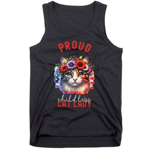 Childless Cat Ladies Election Day American Flag Cat Ladies Tank Top