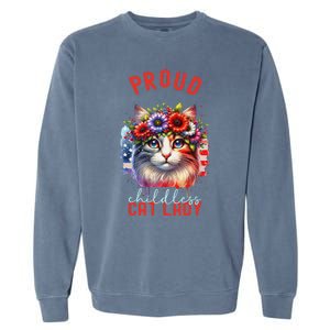 Childless Cat Ladies Election Day American Flag Cat Ladies Garment-Dyed Sweatshirt