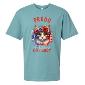 Childless Cat Ladies Election Day American Flag Cat Ladies Sueded Cloud Jersey T-Shirt