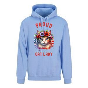 Childless Cat Ladies Election Day American Flag Cat Ladies Unisex Surf Hoodie