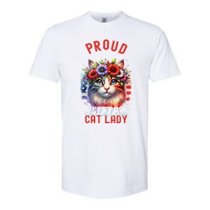 Childless Cat Ladies Election Day American Flag Cat Ladies Softstyle CVC T-Shirt