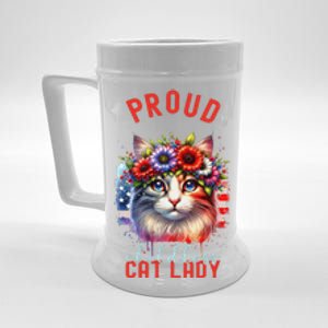 Childless Cat Ladies Election Day American Flag Cat Ladies Beer Stein