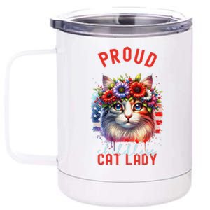 Childless Cat Ladies Election Day American Flag Cat Ladies 12 oz Stainless Steel Tumbler Cup