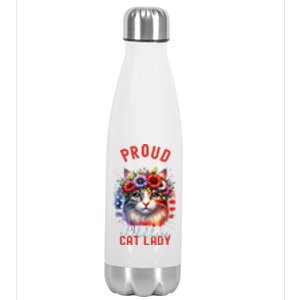 Childless Cat Ladies Election Day American Flag Cat Ladies Stainless Steel Insulated Water Bottle