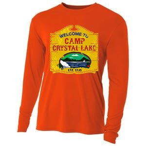 Camp Crystal Lake Halloween Funny Camping Graphic Cooling Performance Long Sleeve Crew