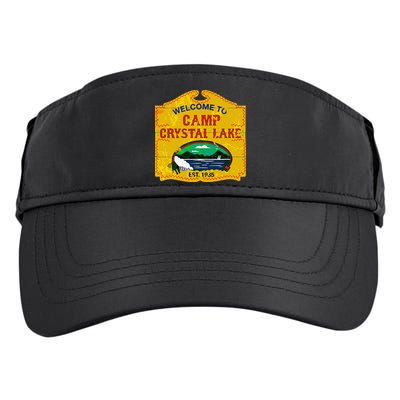 Camp Crystal Lake Halloween Funny Camping Graphic Adult Drive Performance Visor