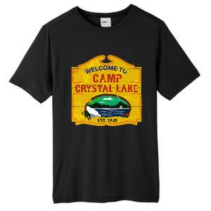 Camp Crystal Lake Halloween Funny Camping Graphic Tall Fusion ChromaSoft Performance T-Shirt