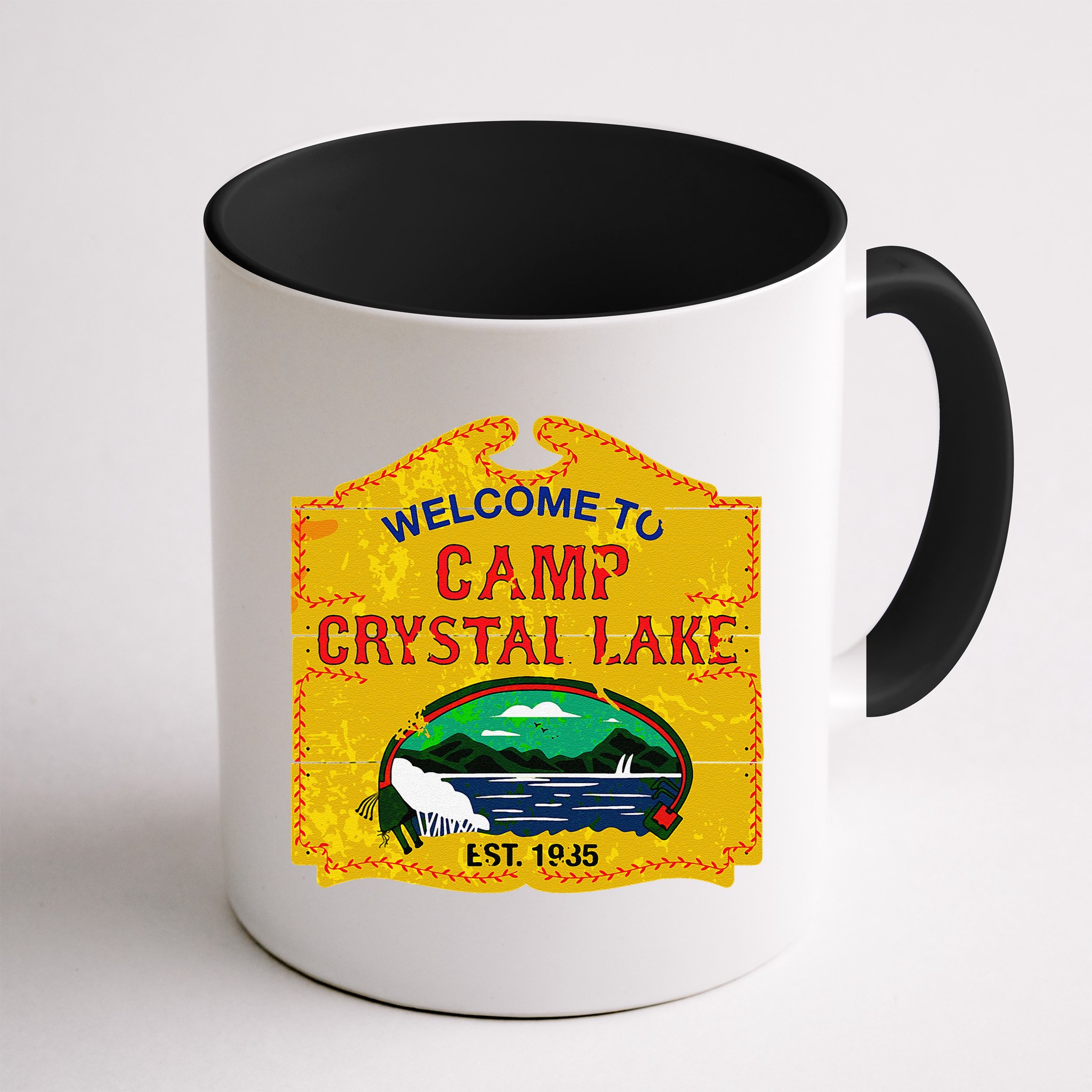 Camp Crystal Lake Halloween Funny Camping Graphic Mug