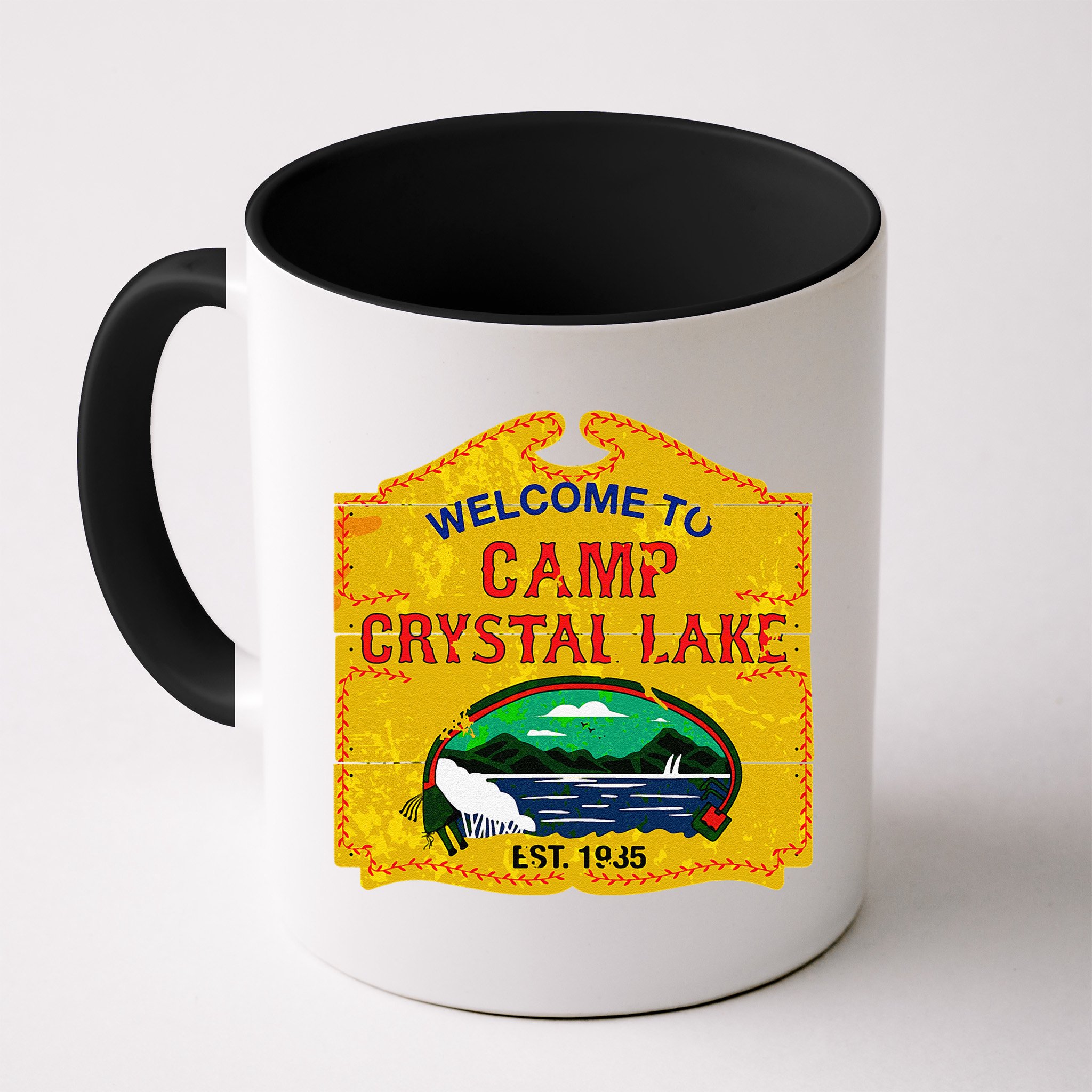 Camp Crystal Lake Halloween Funny Camping Graphic Mug