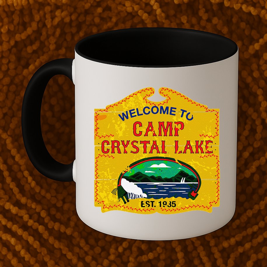 Camp Crystal Lake Halloween Funny Camping Graphic Mug
