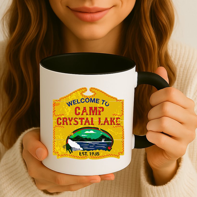Camp Crystal Lake Halloween Funny Camping Graphic Mug