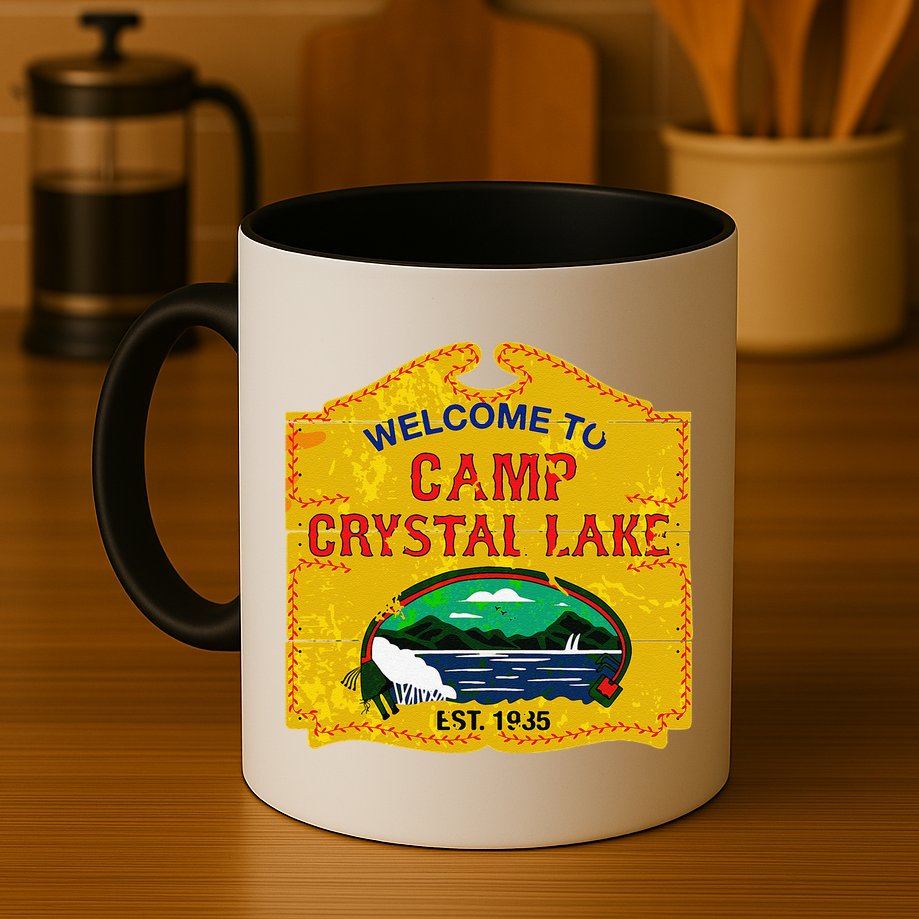 Camp Crystal Lake Halloween Funny Camping Graphic Mug