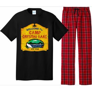 Camp Crystal Lake Halloween Funny Camping Graphic Pajama Set