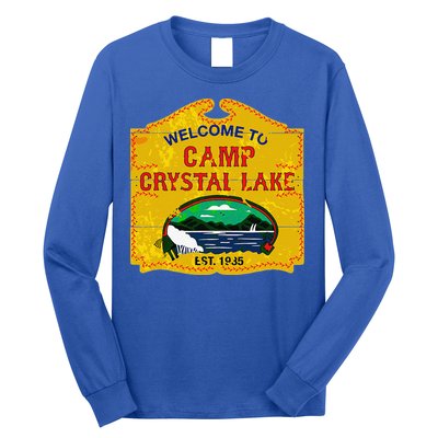 Camp Crystal Lake Halloween Funny Camping Graphic Long Sleeve Shirt