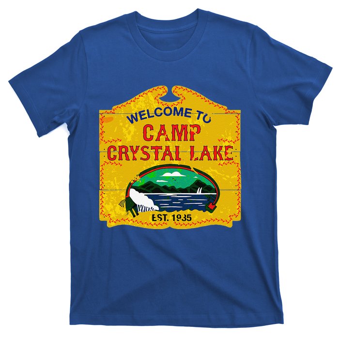 Camp Crystal Lake Halloween Funny Camping Graphic T-Shirt