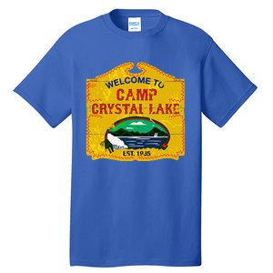 Camp Crystal Lake Halloween Funny Camping Graphic Tall T-Shirt