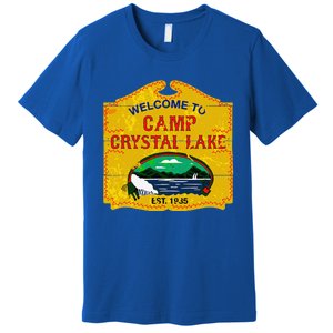 Camp Crystal Lake Halloween Funny Camping Graphic Premium T-Shirt