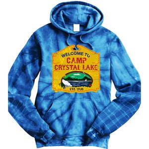 Camp Crystal Lake Halloween Funny Camping Graphic Tie Dye Hoodie