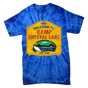 Camp Crystal Lake Halloween Funny Camping Graphic Tie-Dye T-Shirt