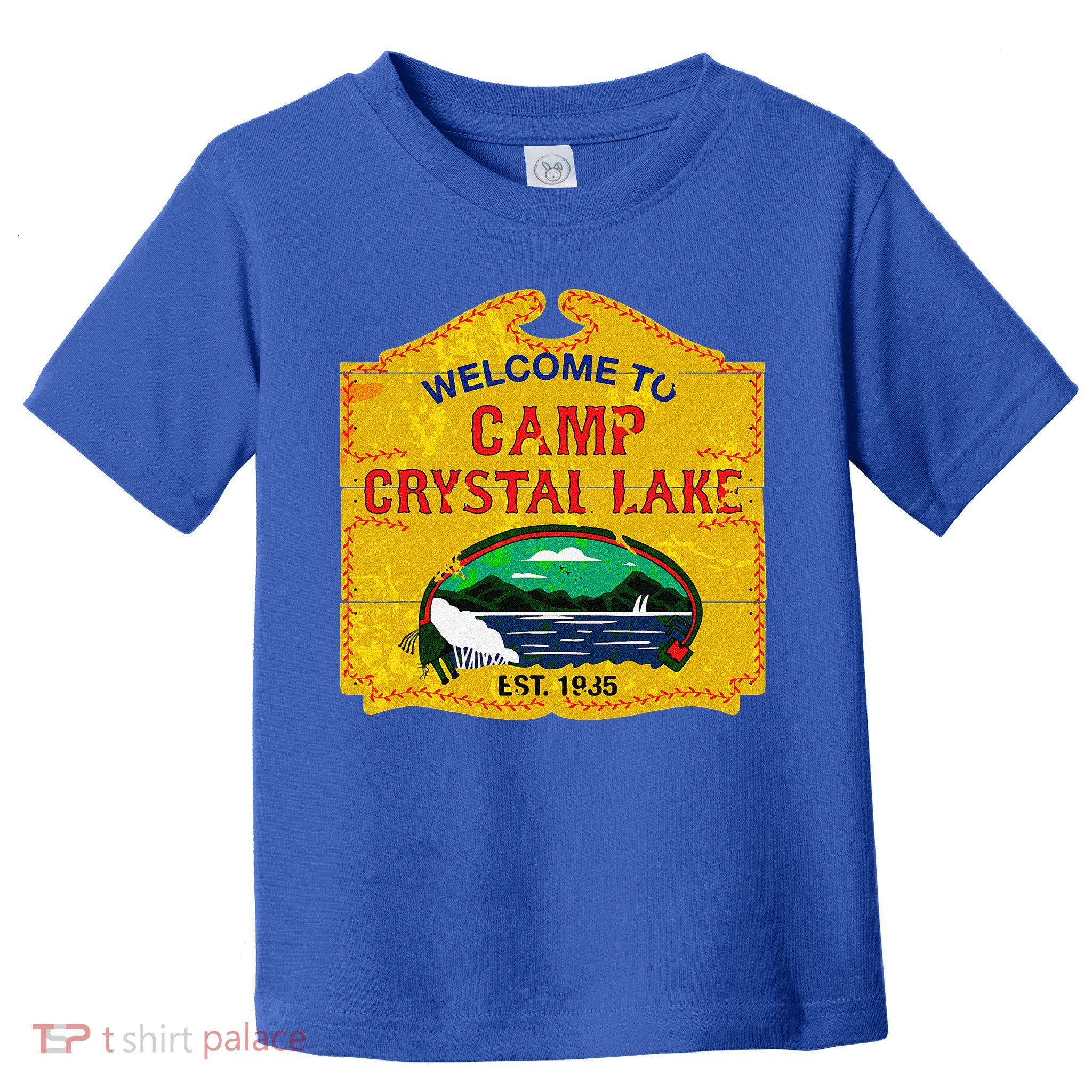 Camp Crystal Lake Halloween Funny Camping Graphic Toddler T-Shirt