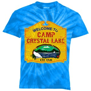 Camp Crystal Lake Halloween Funny Camping Graphic Kids Tie-Dye T-Shirt