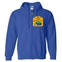 Camp Crystal Lake Halloween Funny Camping Graphic Full Zip Hoodie