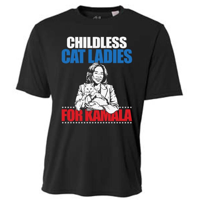 Childless Cat Ladies For Kamala Cooling Performance Crew T-Shirt