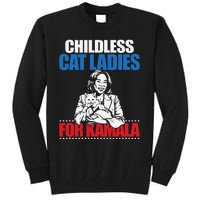 Childless Cat Ladies For Kamala Tall Sweatshirt