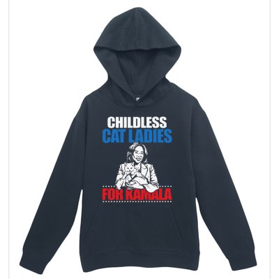 Childless Cat Ladies For Kamala Urban Pullover Hoodie