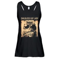 Childless Cat Lady Vintage Coffee Cat Ladies Essential Flowy Tank