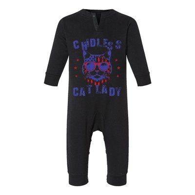 Childless Cat Ladies For Kamala Harris 2024 Election Vintage Infant Fleece One Piece