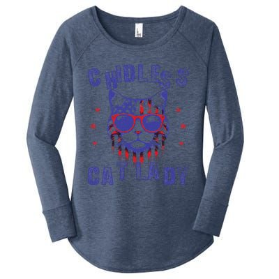 Childless Cat Ladies For Kamala Harris 2024 Election Vintage Women's Perfect Tri Tunic Long Sleeve Shirt