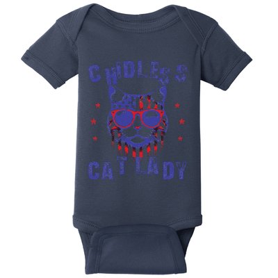 Childless Cat Ladies For Kamala Harris 2024 Election Vintage Baby Bodysuit